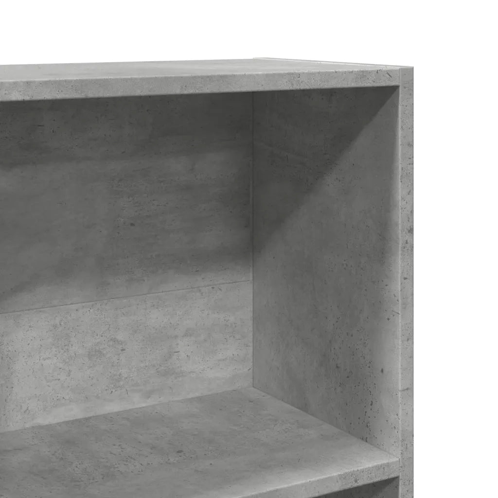 Libreria-Scaffale per Libri-Mobile di Stoccaggio Grigio Cemento 80x30x114 cm in Legno Multistrato