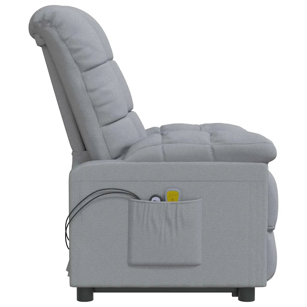Divano Sedia-Poltrona Massaggiante Elettrica Grigio Chiaro in Tessuto 427432