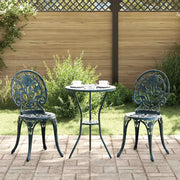 Set Bistro da Giardino 3 pcs Verde Alluminio 42002389