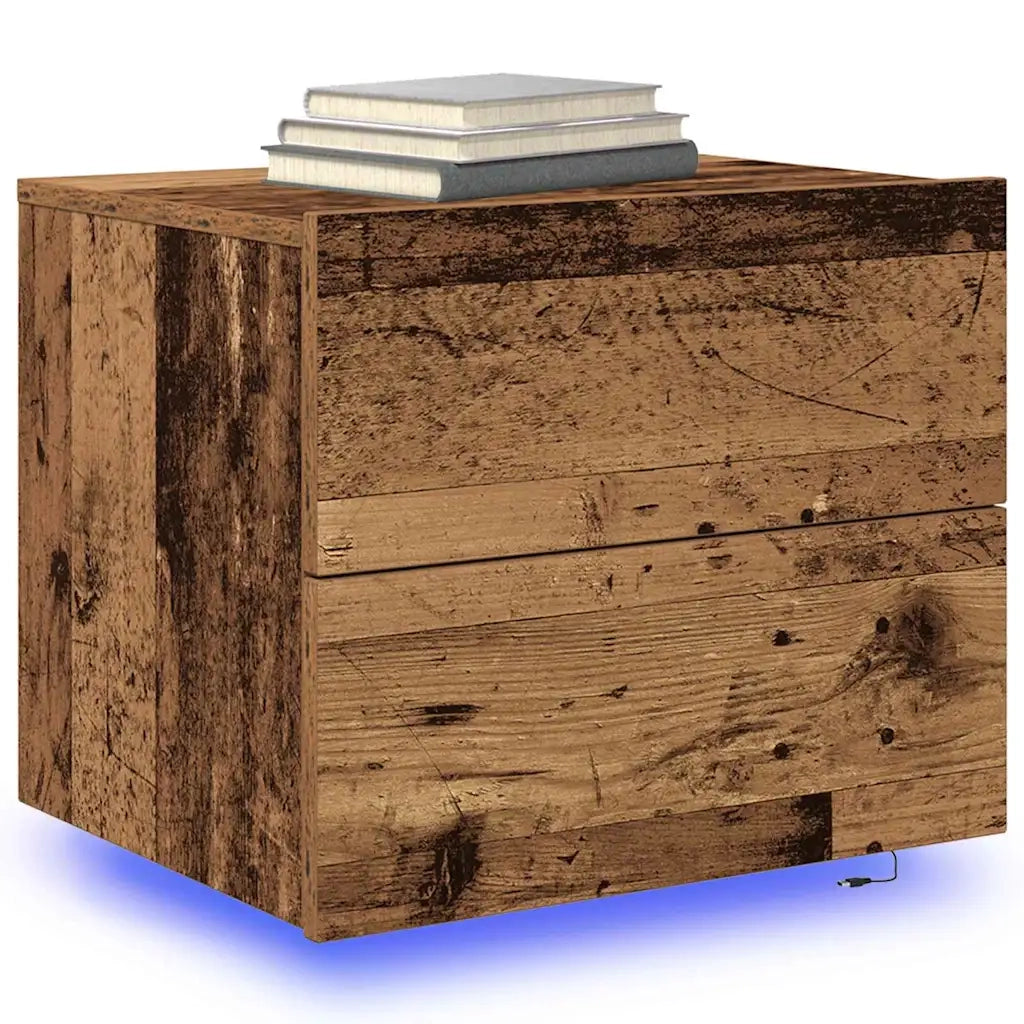Comodino | Armadio da Notte | Mobiletto da notte con cassetto Legno vecchio 50 x 39 x 41 cm