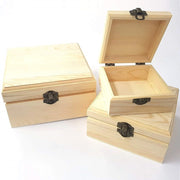 Trade Shop - Scatole Matrioska Scatola 3 Pezzi Quadrato  53152 Legno Portagioie Minuterie -