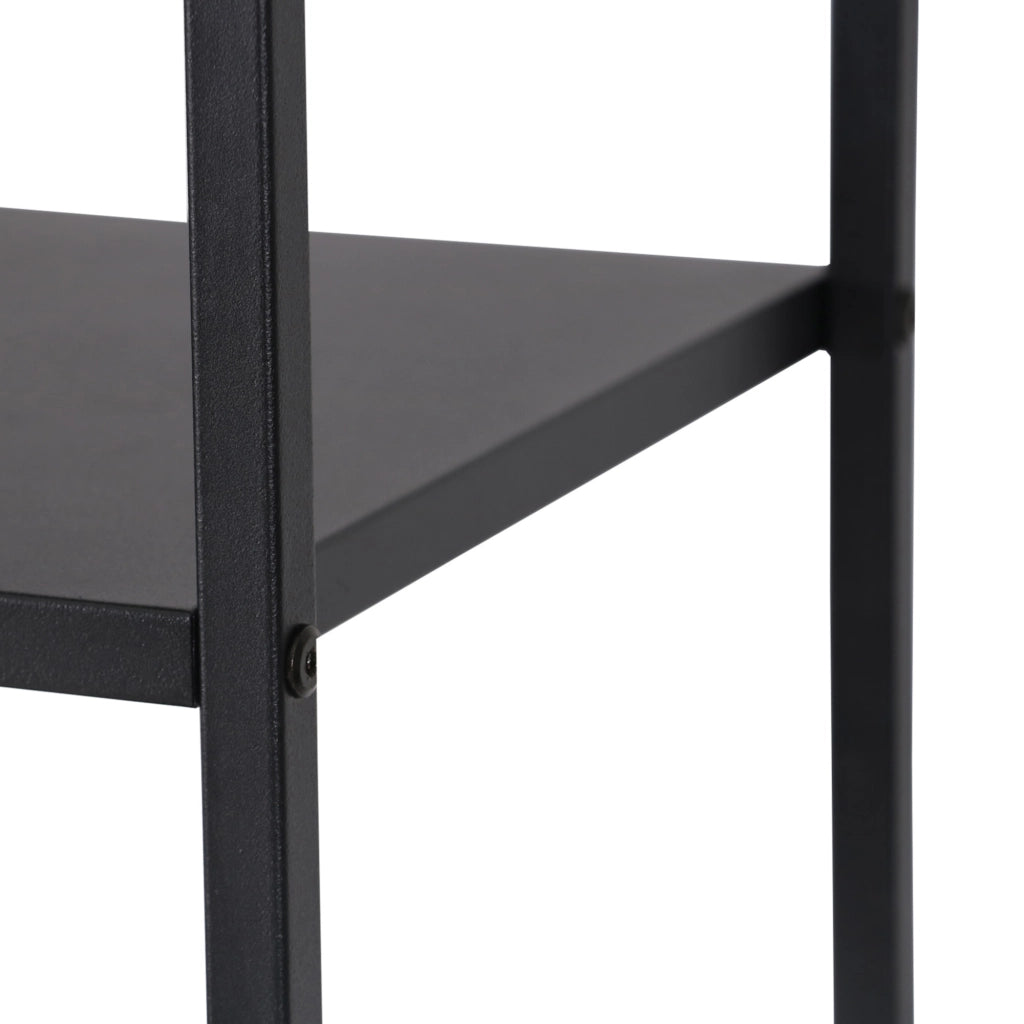 Scaffale da Terra Vehmaa in Acciaio Nero opaco 188 x 90 x 30 cm [en.casa]
