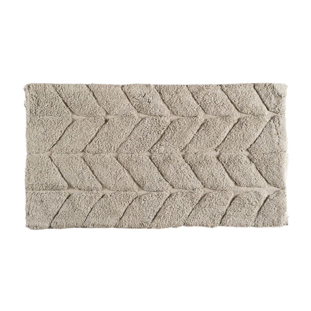 Tappeto Bagno Antiscivolo In Cotone Effetto Rilievo Assorbente, Morbido, Lavabile in Lavatrice 50x80 / 60x120 cm Grigio - 60x120 cm