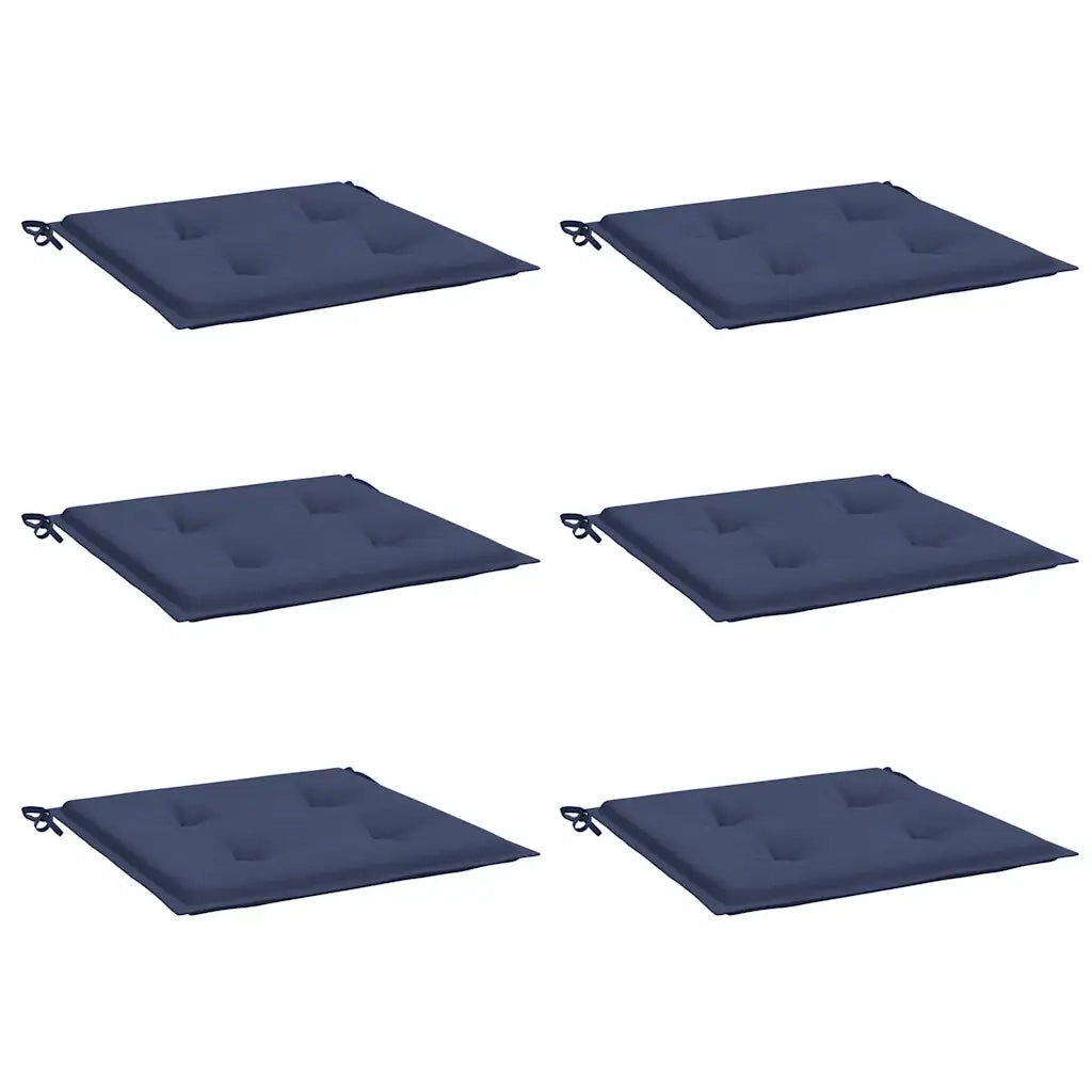 Cuscini per Pallet 6 pz Blu Marino 50x50x4 cm in Tessuto Oxford
