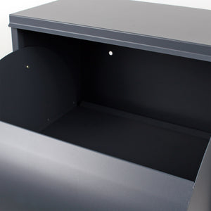 Cassetta postale per pacchi grigia 41x22x75 cm Portapacchi Cassetta della posta