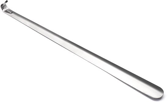 Scoopa lunga - Scoopa lunga da unghie - Metallo - 1 pezzo - 41 × 4 cm - Con manico pratica - Adatto per anziani e persone con problemi di mobilità - Argento