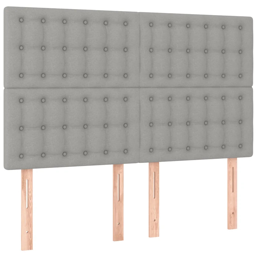 Giroletto senza Materasso-Struttura Letto Grigio Chiaro 140x190 cm Tessuto 350896