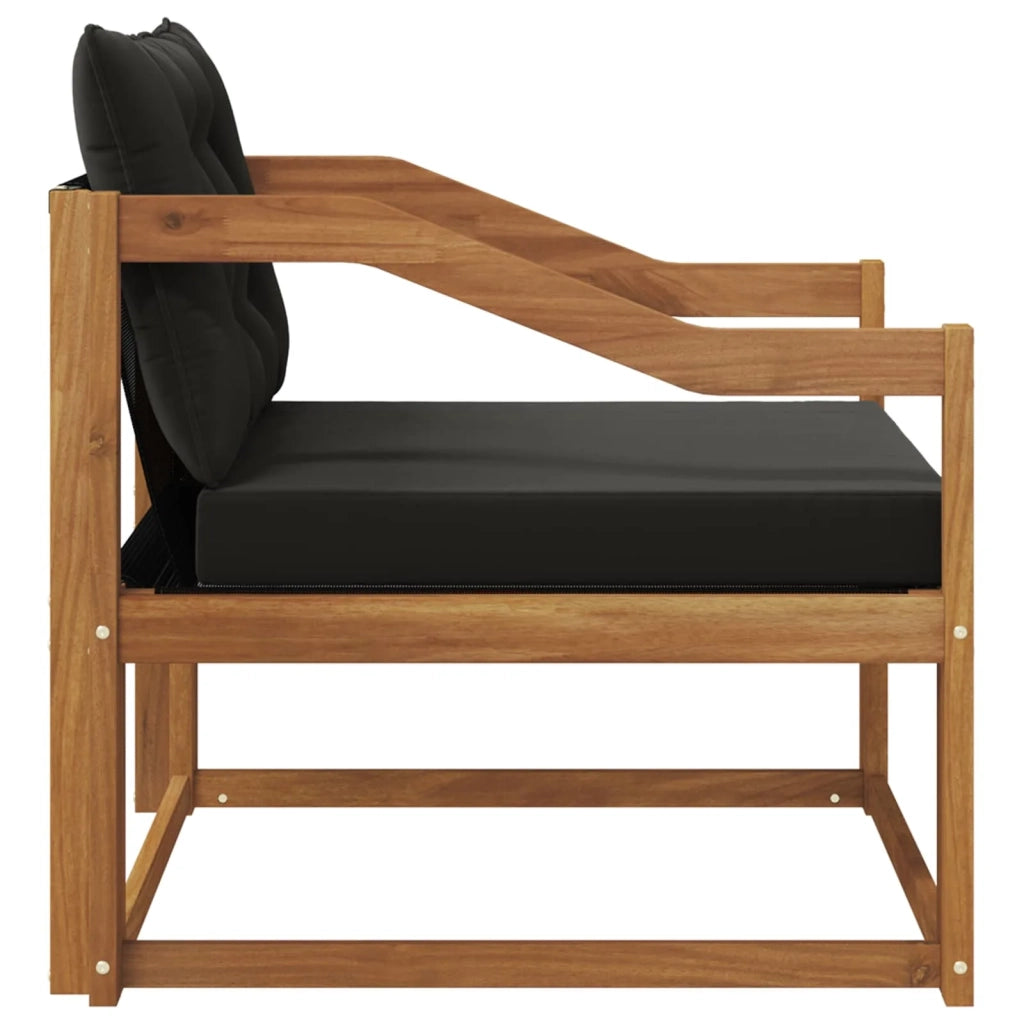 Set di divani da esterno-Sofa da giardino Legno di Acacia Massello e Textilene 219772
