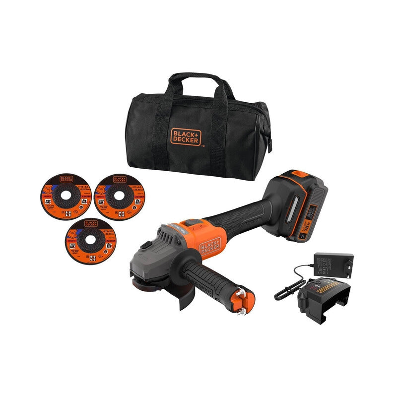 SMERIGLIATRICE B+D 18V BRUSHLESS BCG6L8F1S + ACC- 1,0 pz