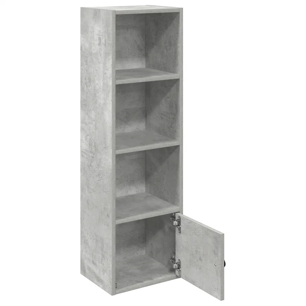 Libreria Grigio Cemento 31x24x102 cm in Legno Multistrato
