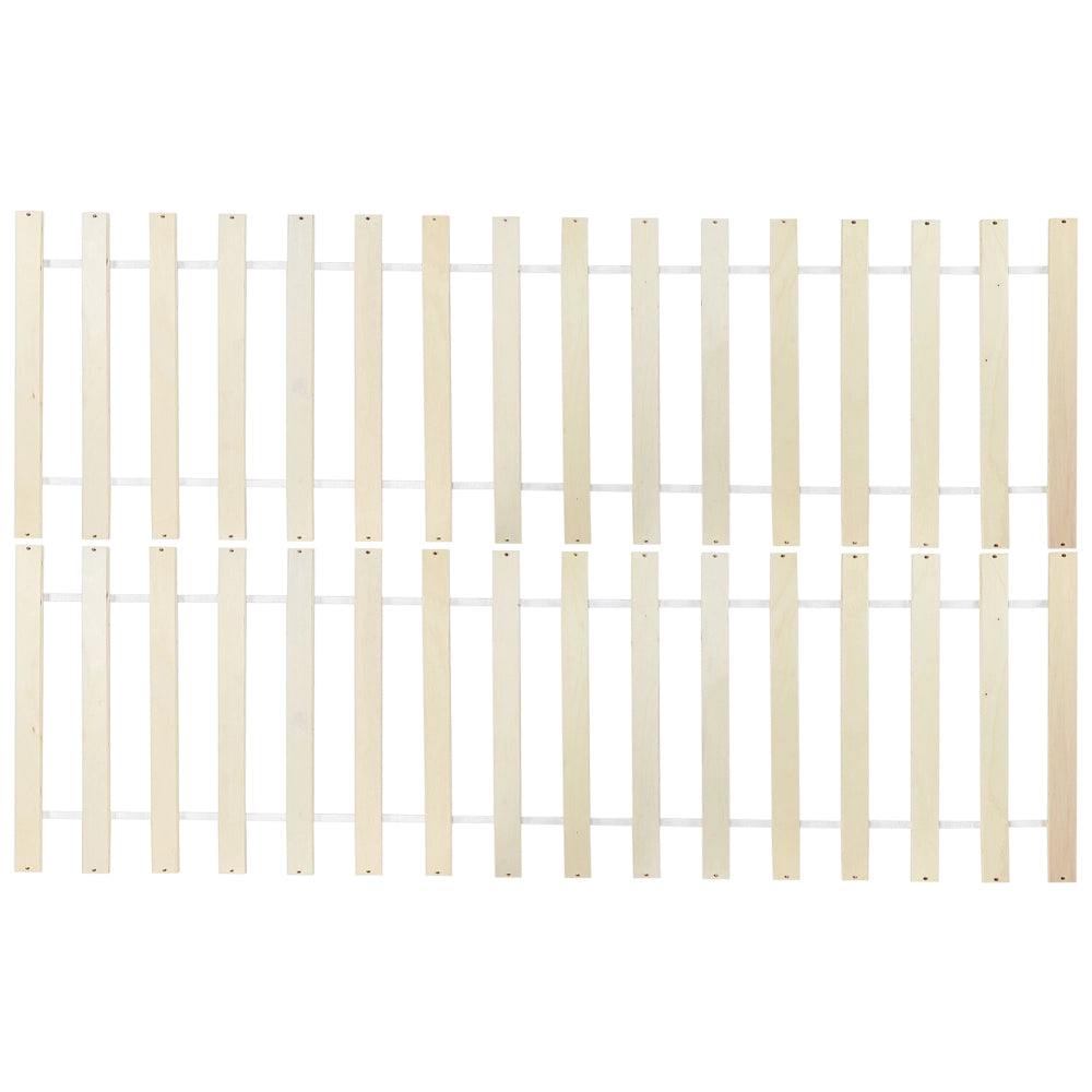 Letto matrimoniale in pino MDF con rete a doghe 120 x 200 cm in marrone stile minimalista scandinavo