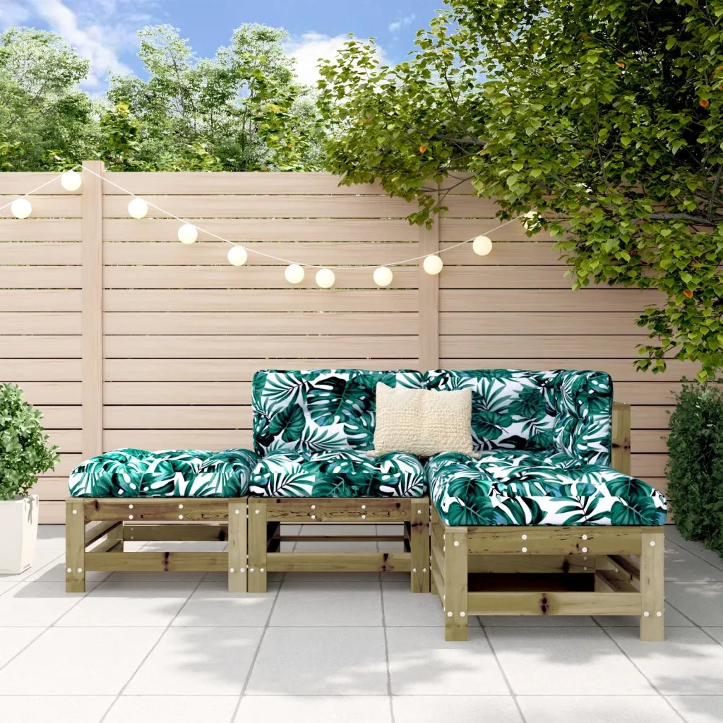Set Salotto da Giardino 4 pz in Legno Impregnato di Pino 3186507