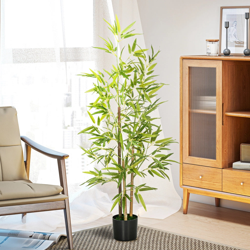 Bamb¨´ Artificiale 120cm ¨C Xylo ¨C Con Vaso Decorativo Realistico