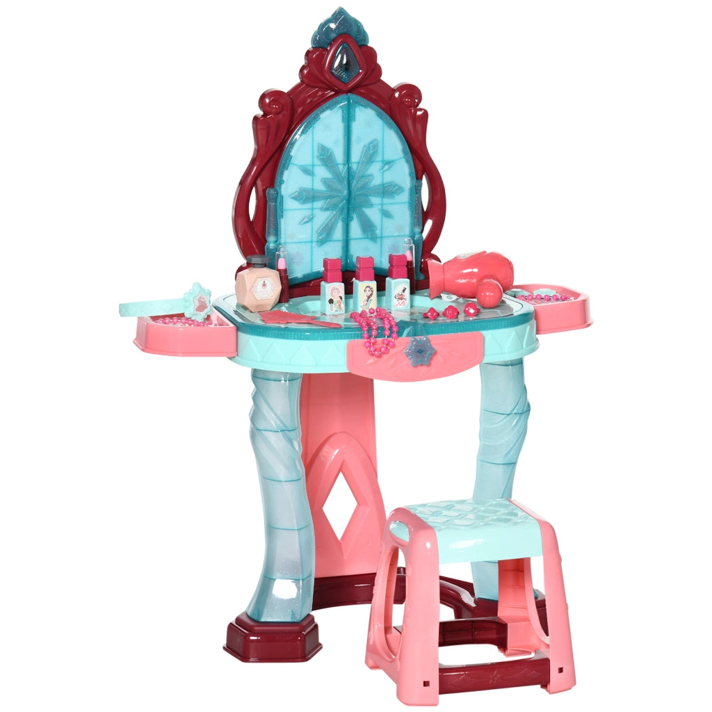 Set Toeletta con Sgabello per Bambini ¨C zephmum ¨C Bianco con Luci e Musica