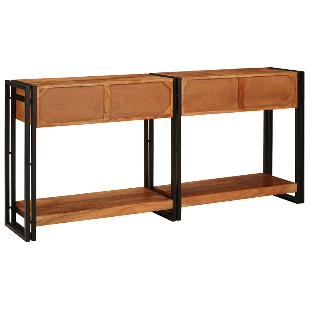Tavoli consolle 2 pcs Marrone Legno di Acacia Massello 3324224