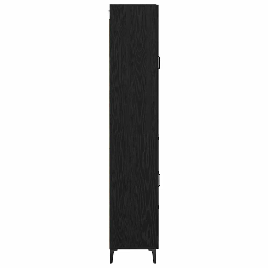 Credenza Rovere Nero 69,5 x 34 x 180 cm Legno multistrato 3416087