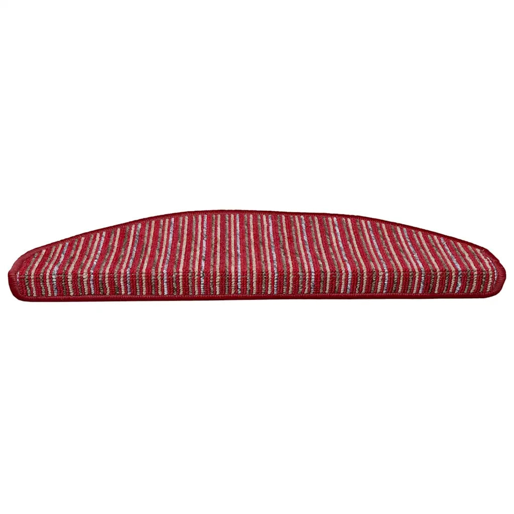 Tappetini per scale autoadesivi 15 pcs Rosso 65 x 21 x 4 cm