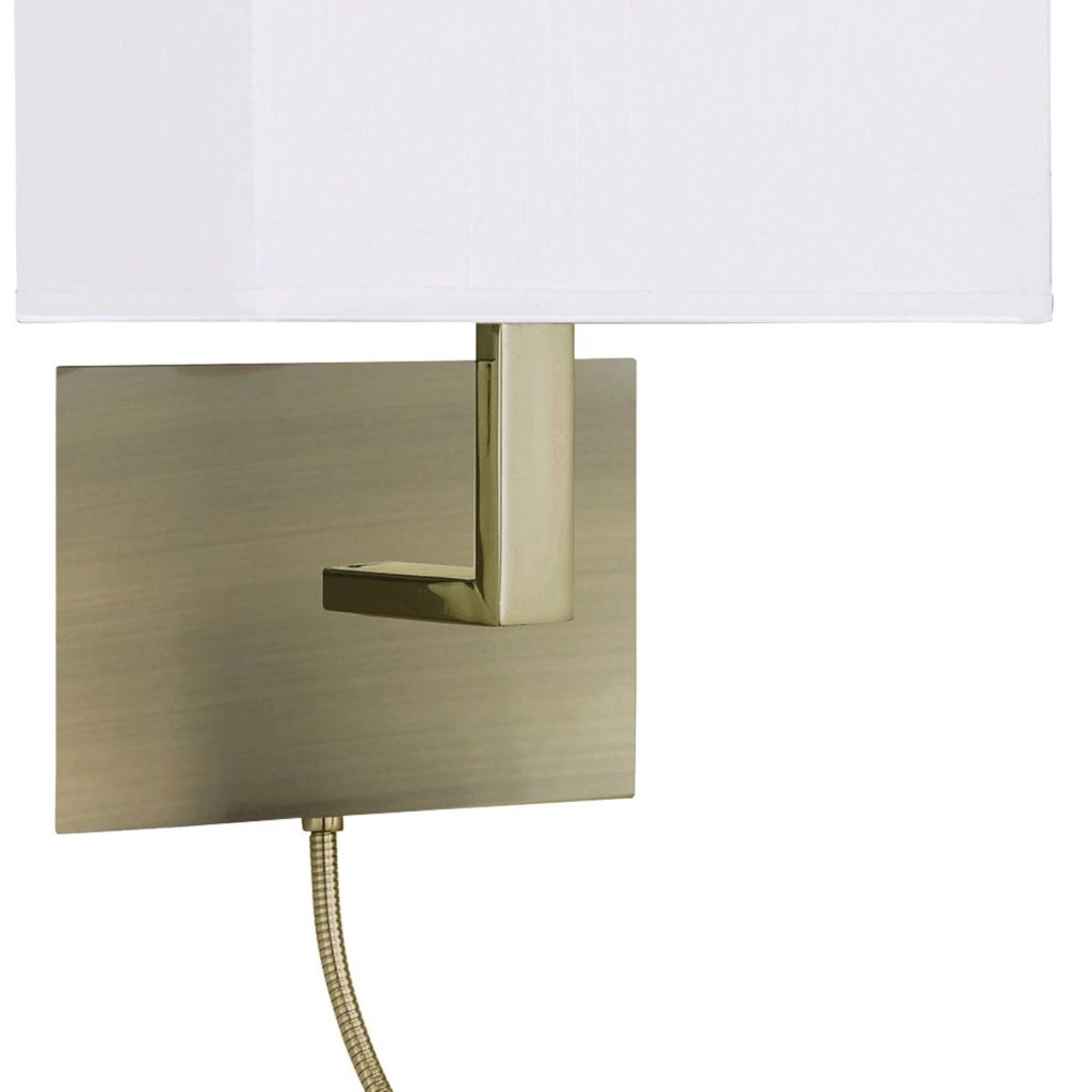 Applique Contemporanea Hotel Acciaio Ottone Tessuto 1 Luce E27