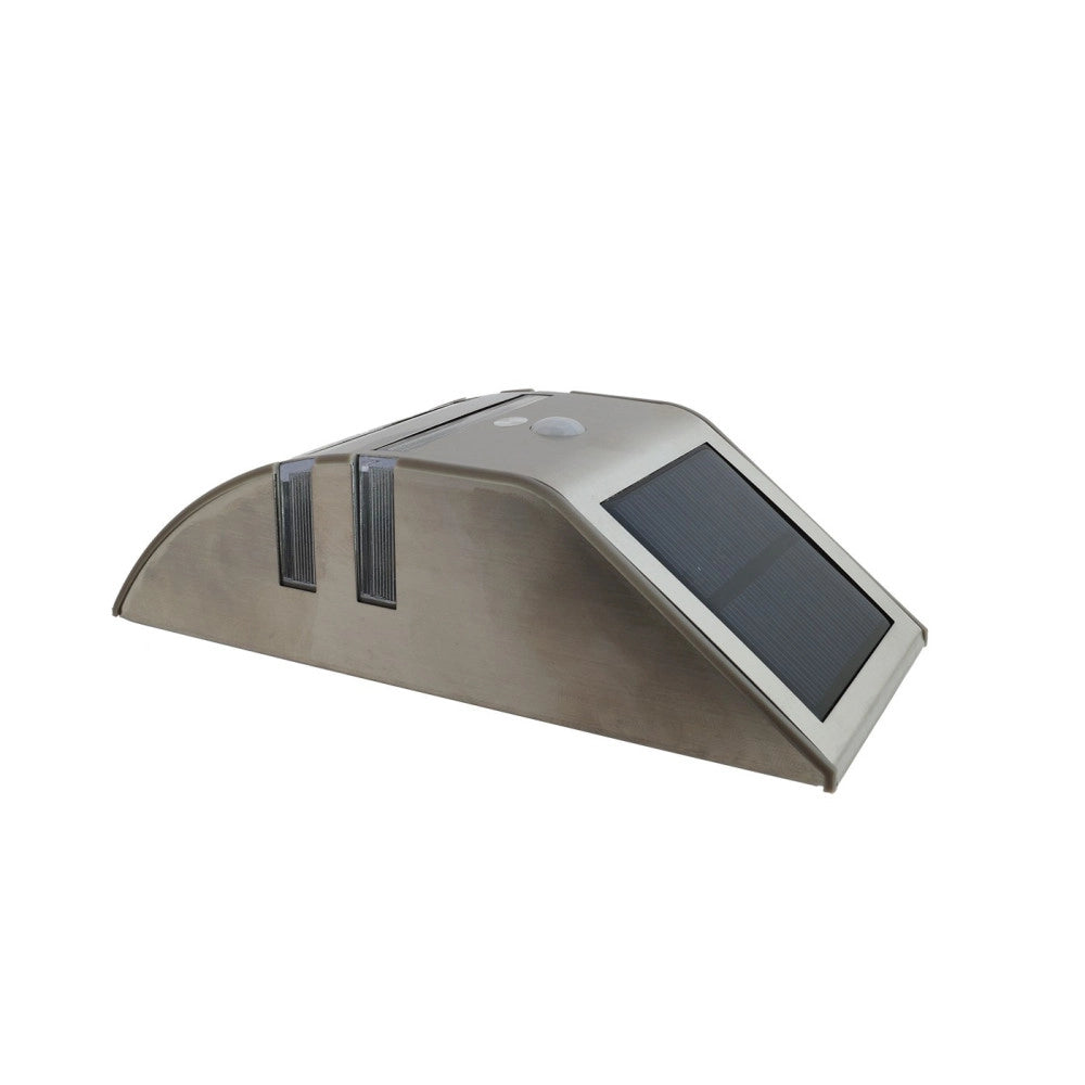 Trade Shop - Segnapassi Lampada Luce Led Con Pannello Solare Ricaricabil Sensore Crepuscolare -