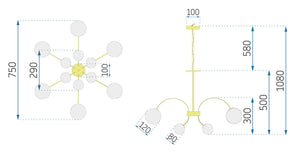 Lampada APP962-12CP Gold