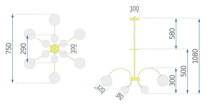 Lampada APP962-12CP Gold