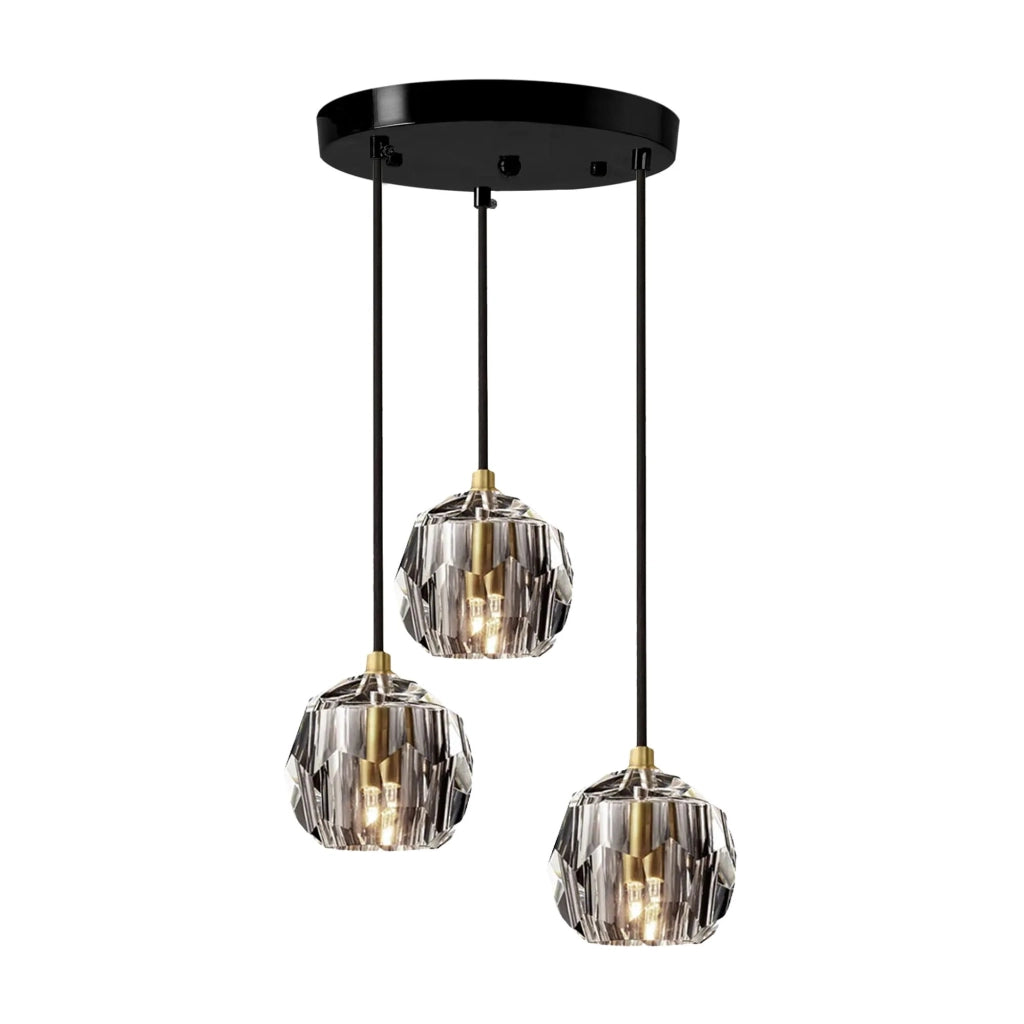 Lampada Da Soffitto Cristallo Black APP588-3CPR