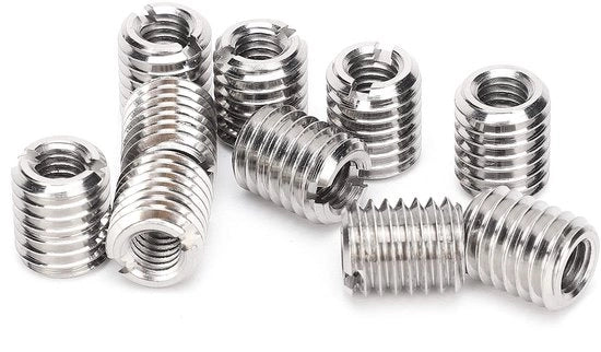 Set di Inserimento a Viti da 10 - Chiave a Tornillo a Reduzione M6x1.0/Femmina - M10x1.5/Esterno - Acciaio Inossidabile - Riparazione di Cavi - Elemento di Bevitrice Duraturo - Chiave di Riparazione