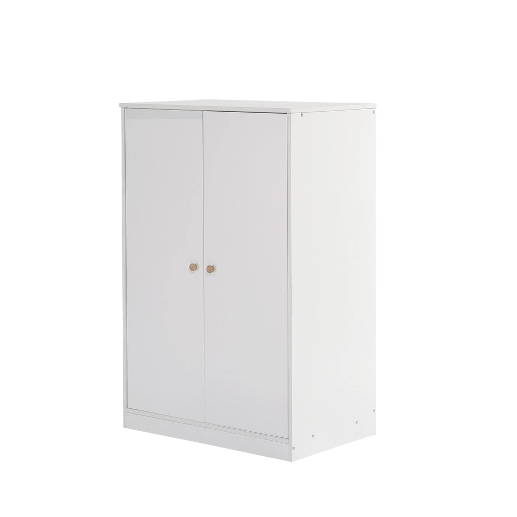 Armadio a 2 Ante con Appendiabiti ¨C MINIMAL ¨C Bianco, MDF, Camera da Letto
