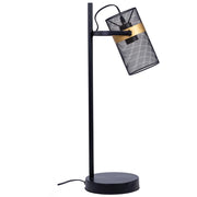 Lampada da tavolo in metallo nero con 1 faretto 18x20x61h cm