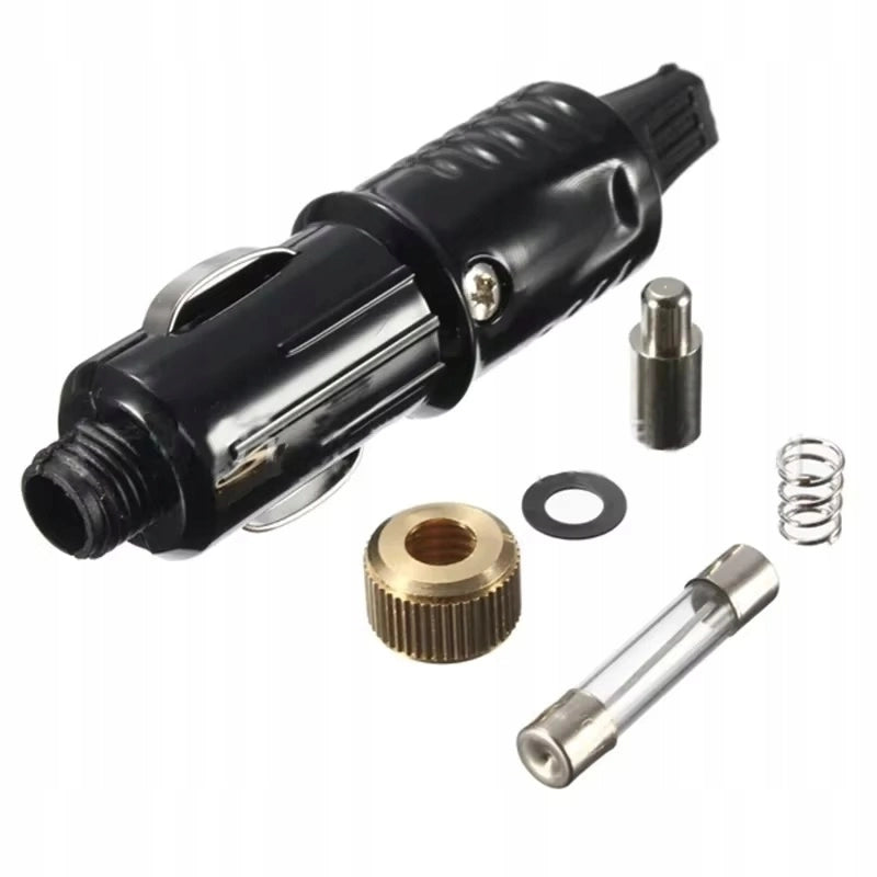 Spina Accendisigari Auto 12/24V 20A con Fusibile – Alta Qualità, Plastica Resistente | Dimensioni 75x20 mm, Peso 23 g