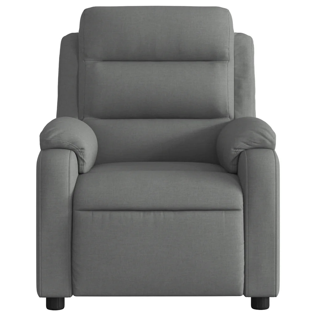 Divano Sedia-Poltrona Reclinabile in Tessuto Grigio Scuro 581127