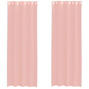 Tende in Voile con Occhielli 2 pz Rosa 140x260 cm