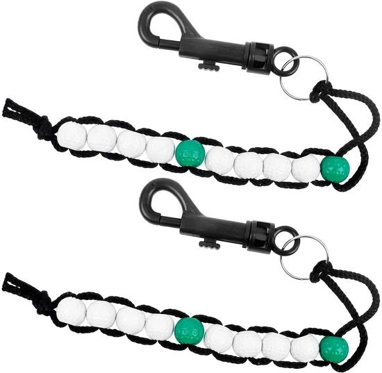 Tavolo di segnalazione golf 2 pezzi - Contatore di punte di golf - Contatore di birdie di golf - Marcatori di golf - Materiale duraturo - Borsa di trasporto con cordoncino di chiusura