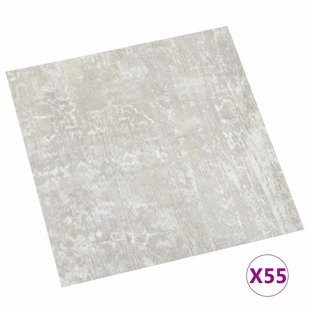 Tavole per Pavimenti 5,11 m2 55 pz PVC Bianco e Legno CFW6703716