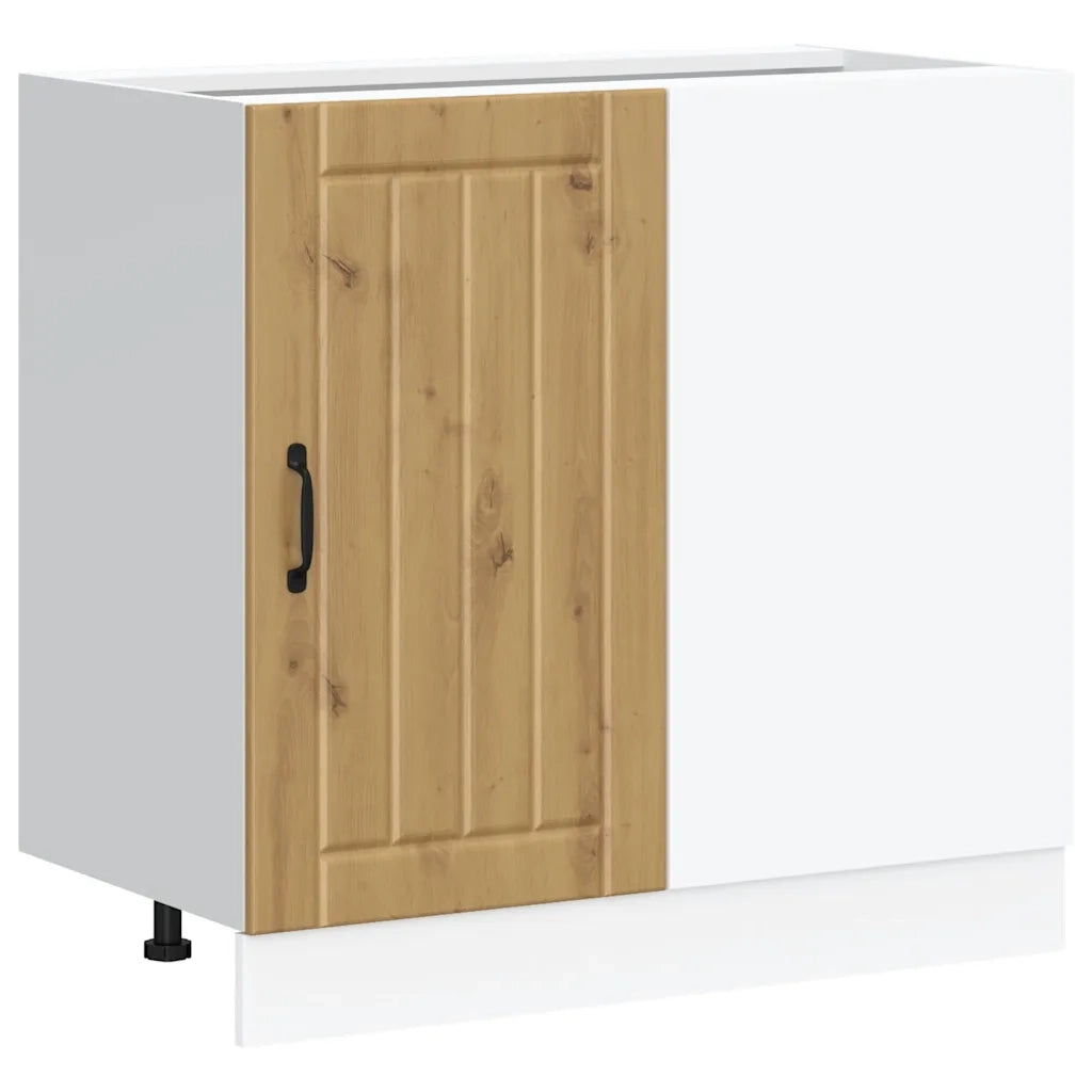 Mobile base da cucina-Base da Cucina Lucca Rovere Artigianale Legno Multistrato
