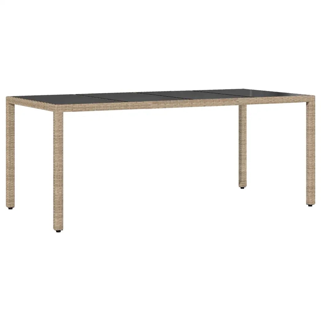 Set da Pranzo per Giardino 7 pcs Beige polyrattan 3334891
