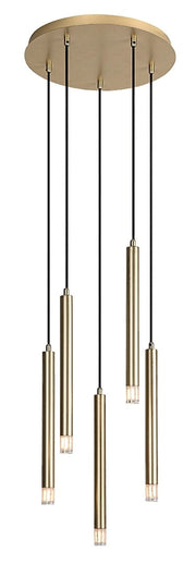 Lampadario moderno tondo oro Ø36cm 5xG9 Rabalux Ramira