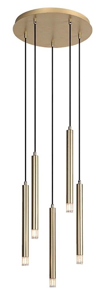 Lampadario moderno tondo oro Ø36cm 5xG9 Rabalux Ramira