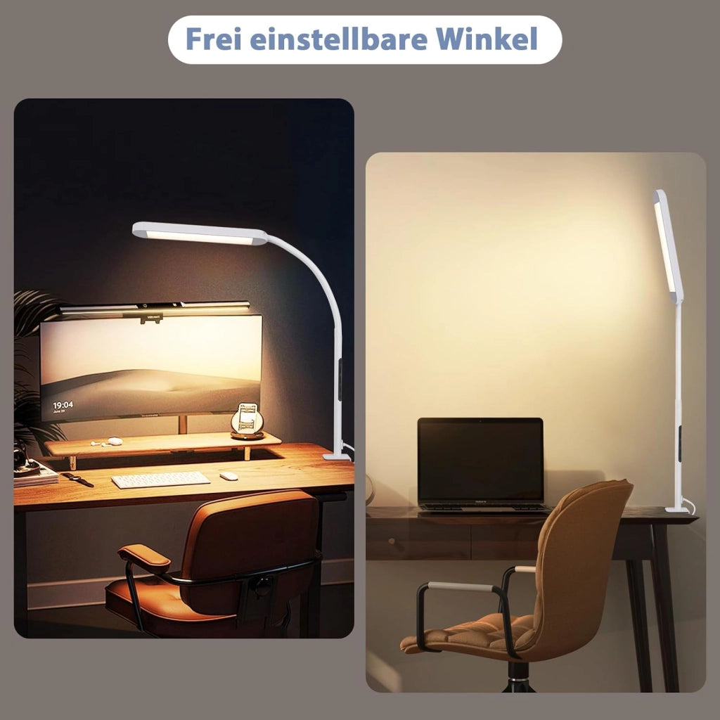 ZMH Lampada da tavolo LED 11W dimmerabile a clip con spina per soggiorno ufficio