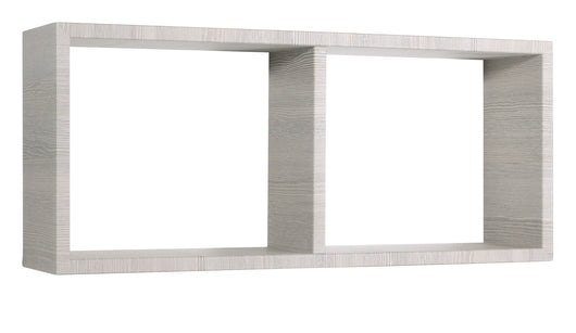 Mensola Rettangolare 2 Scomparti da Parete 70x30x15,5 cm in Fibra di Legno Morgana Rovere Grigio