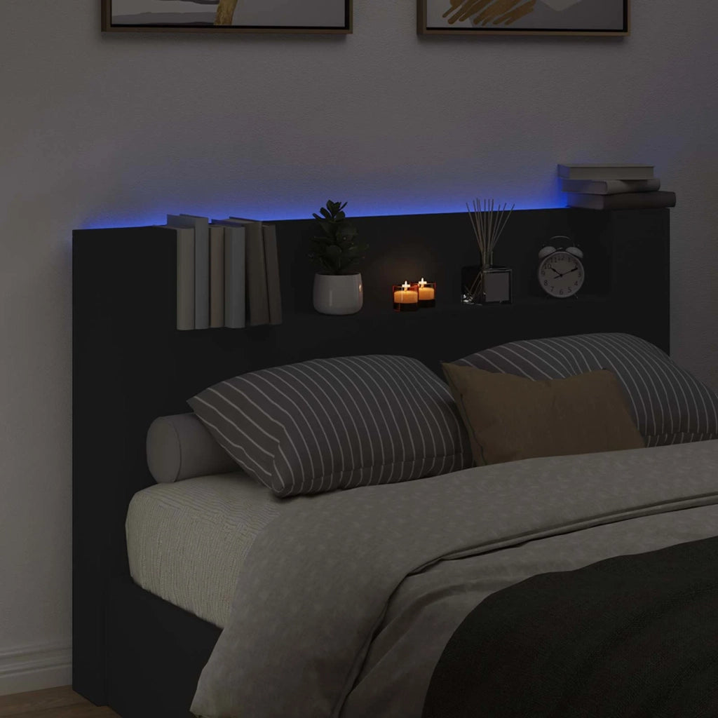 Testiera Letto Nero Legno ingegnerizzato