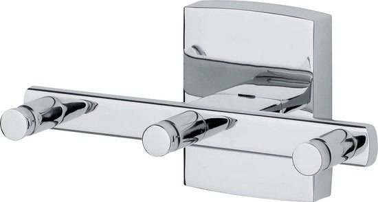 Viti a doppia testa in metallo cromato autoadesivo - 60 mm x 120 mm x 55 mm - Adesione forte