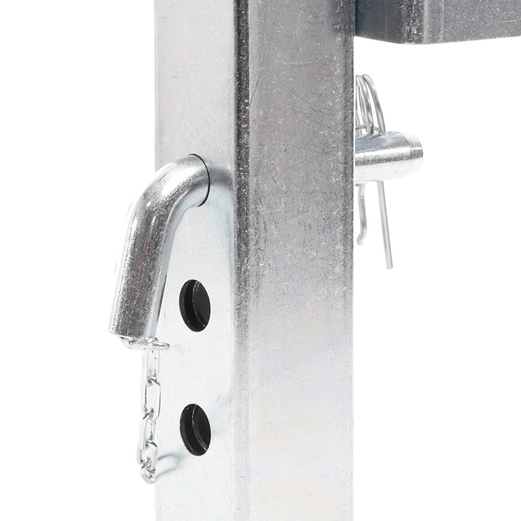 Set 2 piedi stabilizzatori per rimorchi roulotte 350mm, orientabili max 1300kg