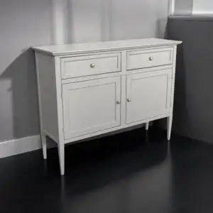 Credenza / Porta tv mod spillo Shabby chic grigio anticato con 2 ante