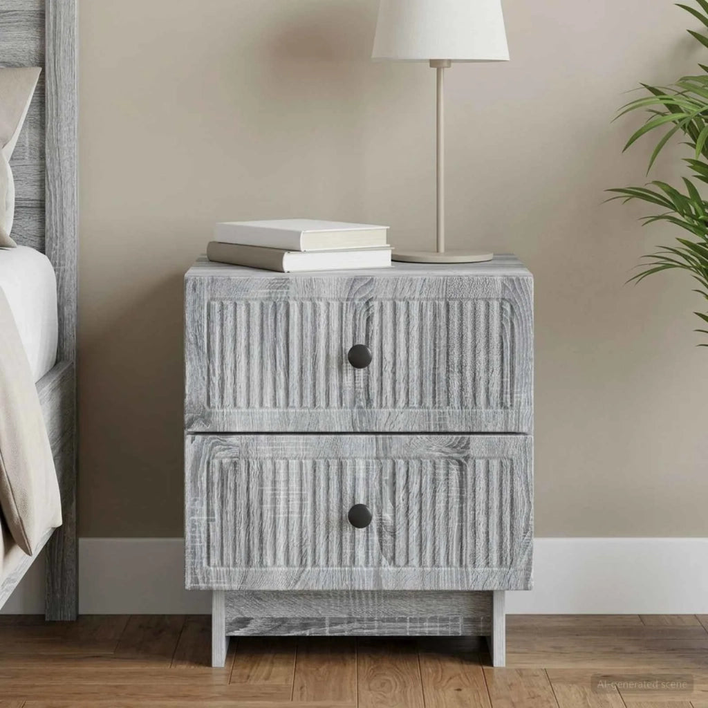 Armadio da Notte con cassetto Grigio Sonoma 43 x 34,5 x 47,5 cm 893847
