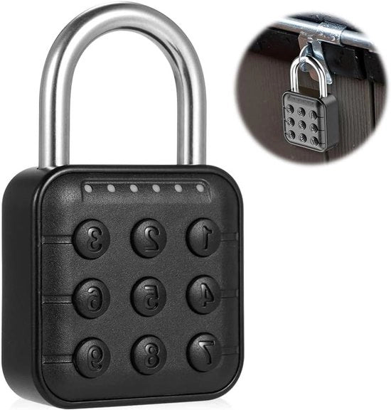 Slot numerico elettronico 6 cifre resistente al tempo, fissaggio a muro, supporta più password, codice a cifre per uso in palestra, viaggi di scuola