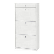 Scarpiera 3 Ante 1 Cassetto P29 Kit Ossido Bianco cm 63x29x127h - Sarmog