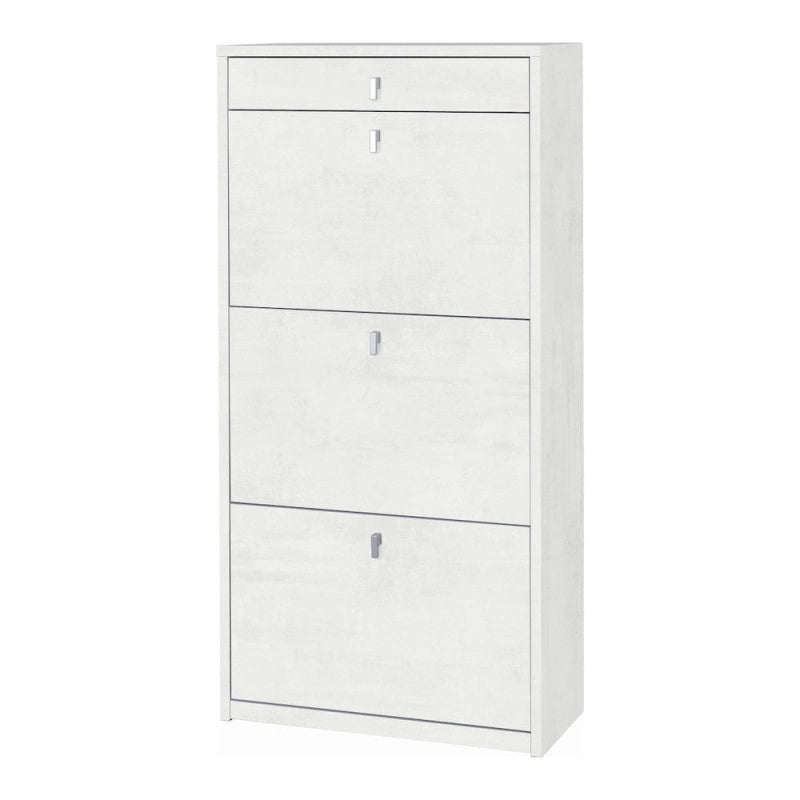 Scarpiera 3 Ante 1 Cassetto P29 Kit Ossido Bianco cm 63x29x127h - Sarmog