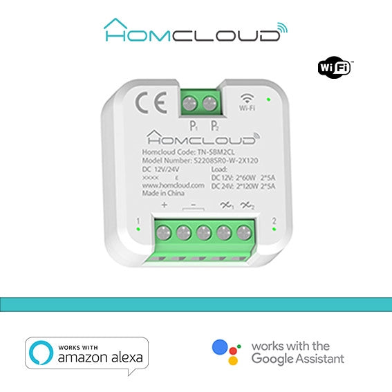 Modulo Pulsante Relè Wi-Fi 12/24V 2CH