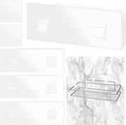 Cassettiere per docce 6 pezzi | Grappolo per muro | Colla impermeabile all'acqua | Deposito per la stanza da bagno | Organizzazione della cucina